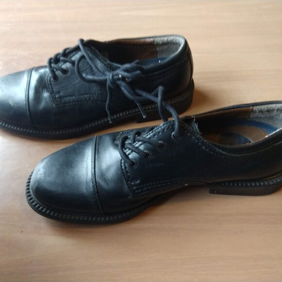 Dockers Shoes Men's 7 M Gordon Dress Cap Toe Oxford Black Leather - Picture 2 of 5